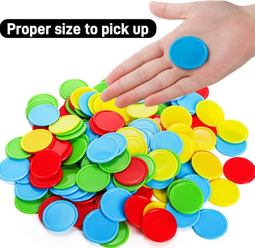 Miniatura 3 de Pumtus 640 fichas de póquer de plástico, fichas de bingo de 4 colores con caja de almacenamiento, fichas de juego de cartas de 1.5 pulgadas