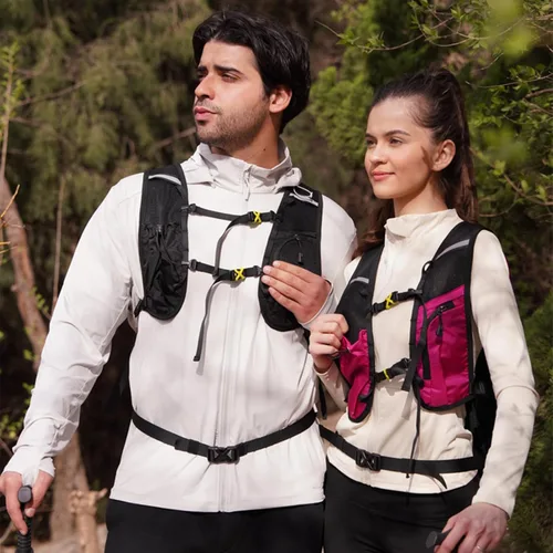 Miniatura 6 de Mochila de senderismo pequeña de 15 L Mochila de hidratación ligera para hombres y mujeres, mochila de senderismo a prueba de warterproof para Rosa
