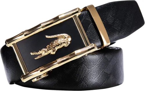 Miniatura 3 de Dubulle Cinturones para hombre de diseñador, correa de vestir de trinquete con hebilla automática deslizante, correa de cuero genuino, regalos