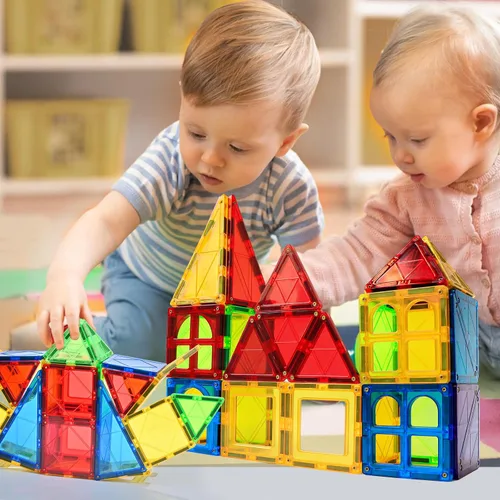 Miniatura 4 de Juguetes magnéticos para niños y niñas preescolares, bloques magnéticos sensoriales Montessori, juego de juguetes Montessori de todas las piezas
