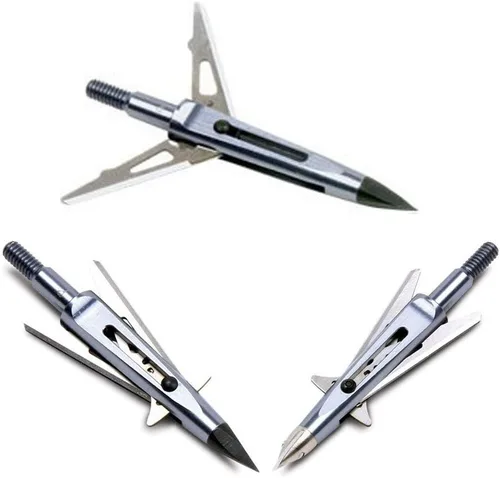 Miniatura 6 de New Archery Products Killzone 2 Blade - Puntas de flecha mecánicas de despliegue trasero para caza con arco con diámetro de corte de 2" y diseño