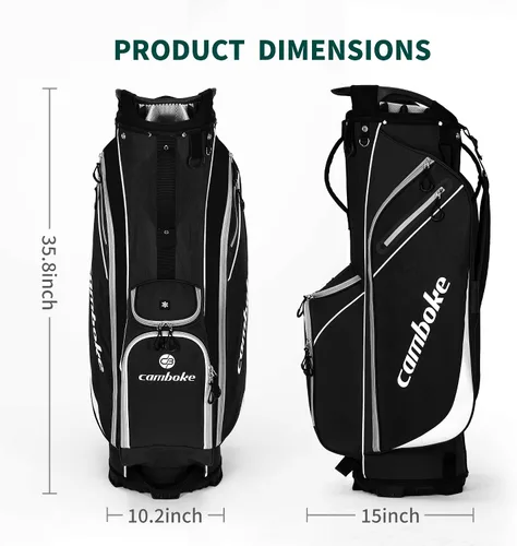 Miniatura 5 de Bolsa ligera para carrito de golf con divisores de longitud completa de 14 vías, bolsa enfriadora, bolsa de golf para hombres y mujeres con correa