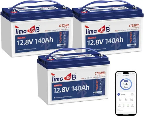 Miniatura 10 de Timeusb Batería marina LiFePO4 de 12 V 100 Ah TM con protección a baja temperatura, BMS de 100 A, más de 15000 ciclos, batería de fosfato de hierro