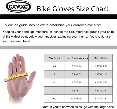 Miniatura 7 de CXWXC Guantes de ciclismo para hombres y mujeres Guantes de gel transpirable para bicicleta de montaña Guantes de bicicleta antideslizantes