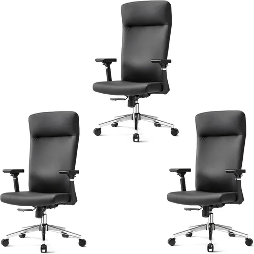 Miniatura 10 de EUREKA ERGONOMIC Eris - Silla de escritorio de cuero con respaldo alto, silla ejecutiva para computadora con reposabrazos ajustables 4D