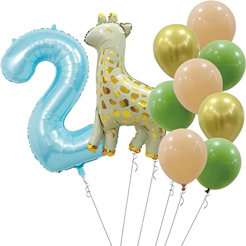Miniatura 7 de Globo de Número Azul Claro Beeyaky, 40 Pulgadas, Decoraciones de Fiesta para Cumpleaños, Baby Shower de Niño, Boda, Unisex, Incluye 1 Globo, 1 Rollo