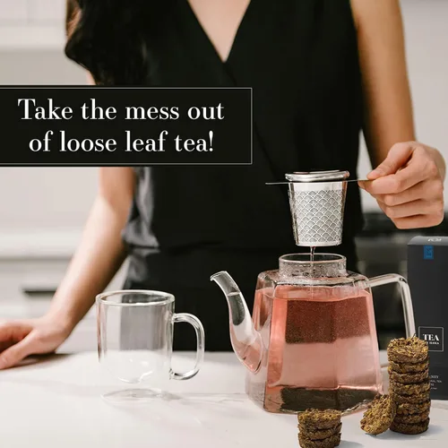 Miniatura 4 de iLOLA Juego de caja esencial de disco de té Cosas favoritas de Oprah 2022 Termos, infusor, desayuno inglés y té probiótico de hojas sueltas