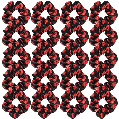 Miniatura 18 de Paquete de 20 coleteros de satén negro para mujer, lazos para el cabello grueso, bonitos coleteros con lazo para niñas, 20 accesorios para el cabello