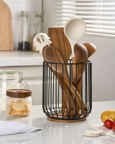 Miniatura 4 de getstar Soporte para utensilios de cocina, soporte de utensilios de alambre grande para encimera de cocina
