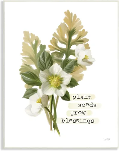 Miniatura 10 de Stupell Industries Plantas Semillas Cultivar Bendiciones Frase inspiradora de jardín de primavera, diseño de House Fenway