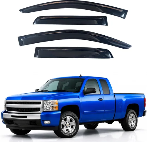 Miniatura 421 de IG - Visera para ventana para Ford Bronco y F150-F350 1980-1996, deflector lateral tipo cinta adhesiva, resistente, contra lluvia y viento