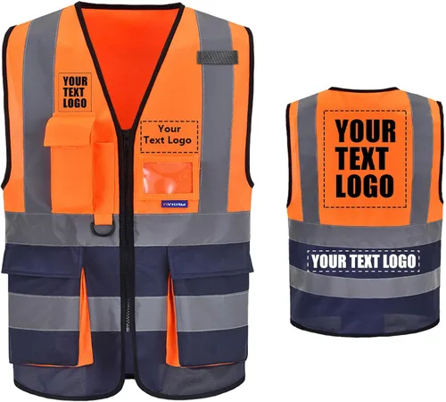 Miniatura 21 de A-SAFETY Chaleco de Seguridad Reflejante de Alta Visibilidad con Logo Personalizado (XS-8XL)