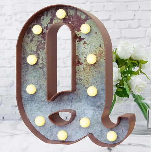 Miniatura 20 de Elnsivo - Letras con luces LED, efecto a hierro
