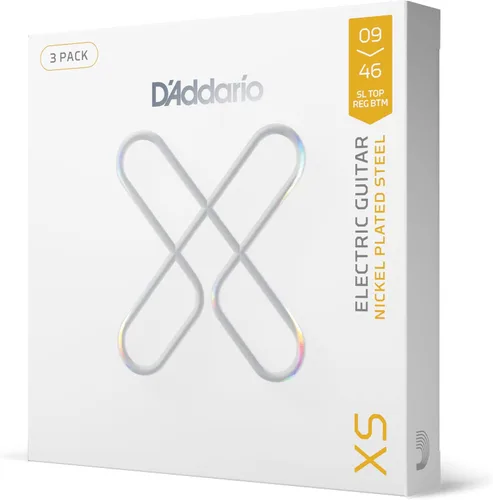 Miniatura 12 de D'Addario - Cuerdas de guitarra eléctrica con revestimiento de níquel XS, XSE1156, calibre Med Top/X-Heavy Bottom 11-56, juego de 6 cuerdas, paquete