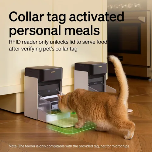 Miniatura 3 de PETLIBRO Alimentador automático RFID para gatos, comidas personalizadas activadas con etiqueta de collar, dispensador de comida programable Wi-Fi 5G