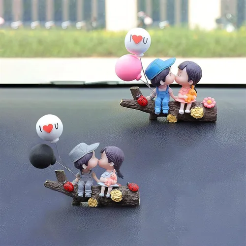 Miniatura 7 de Adornos lindos para parejas, decoración de automóvil, dibujos animados lindos, figuras de acción para parejas, adorno de globo, decoración de globo