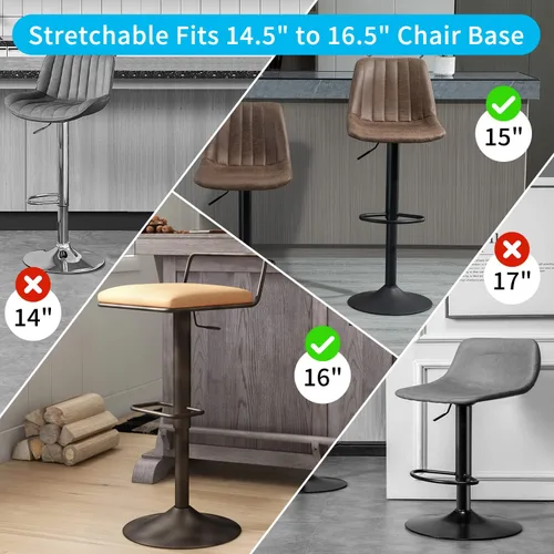 Miniatura 4 de Paquete de 2 anillos protectores de patas para taburetes de bar, protectores de suelo de silicona antideslizante para patas de silla, almohadillas