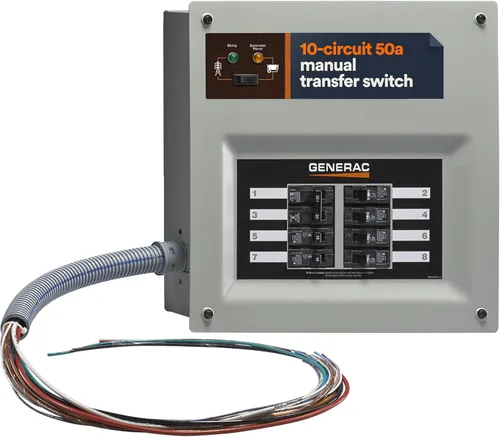 Miniatura 8 de Generac HomeLink - Interruptor de transferencia de generador portátil de 30 amperios, interruptor de transferencia manual actualizable, 8-10
