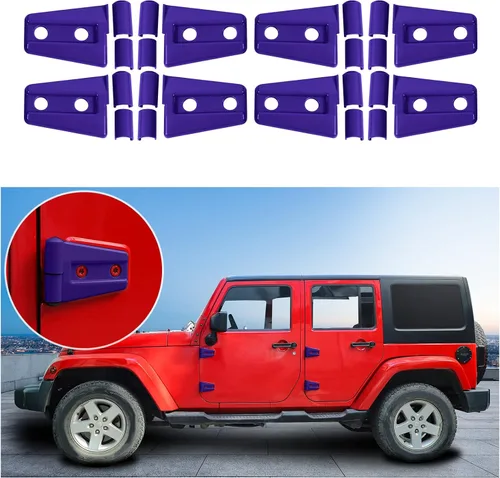 Miniatura 8 de CheroCar Cubiertas de bisagra de puerta para Jeep JK, protector para Jeep Wranlger Unlimited Rubicon Sahara accesorios deportivos 2007-2018 JK JKU 8