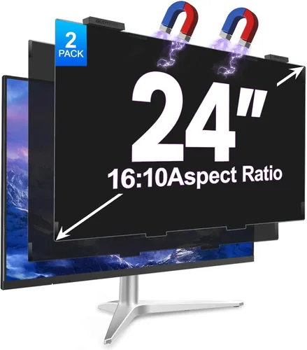 Miniatura 14 de [Paquete de 2] Pantalla de privacidad HD para computadora de 24 pulgadas, pantalla de privacidad mejorada para pantalla ancha 16:9 extraíble