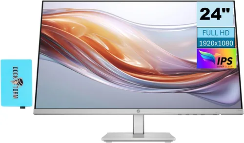HP Monitor Serie 5 524sh (reemplaza a M24h) Pantalla FHD IPS de 300 liendres de 24 pulgadas con expansor de puerto USB Docztorm, 1 HDMI, 1 x VGA,