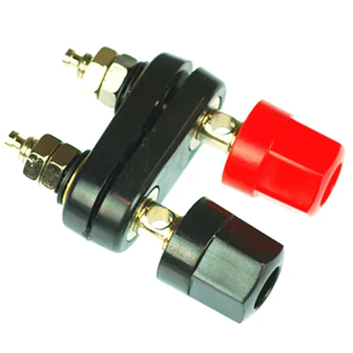 Miniatura 2 de Terminal de poste de unión doble, conector de panel de conector banana rojo y negro para proyectos de potencia de amplificador de altavoz, paquete