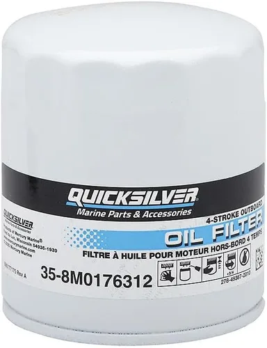 Miniatura 2 de Quicksilver 8M0176312 Filtro de aceite de repuesto para motores fueraborda Mercury seleccionados
