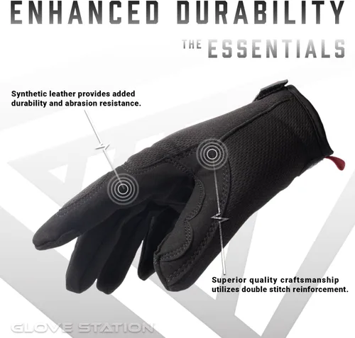 Miniatura 2 de Glove Station Guantes tácticos para hombre, serie esencial, guantes de trabajo mecánico resistentes