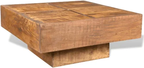 Miniatura 6 de Mesa de centro mesa de Centro para salaMesa de centro cuadrada marrón Madera maciza de mangoAdecuado para dormitorios, salas de estar y comedores
