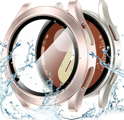 Miniatura 22 de Goton - Funda impermeable para Samsung Galaxy Watch 5 y 4 y FE, protector de pantalla de 40 mm con vidrio templado, 1 paquete de funda dura de PC