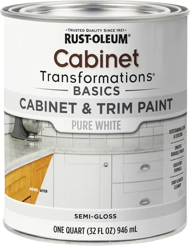 Miniatura 13 de Rust-Oleum 372012 Transformations Basics - Pintura para gabinetes y molduras, cuarto de galón, color negro