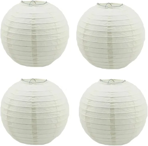 Miniatura 12 de 4 linternas de papel redondas para lámpara de papel, linternas de papel chinas, japonesas para colgar, para boda, cumpleaños, hogar, fiesta, Negro