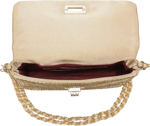 Miniatura 5 de Dexmay - Bolso clásico de cristal con solapa para fiesta, bolso de mano con diamantes de imitación