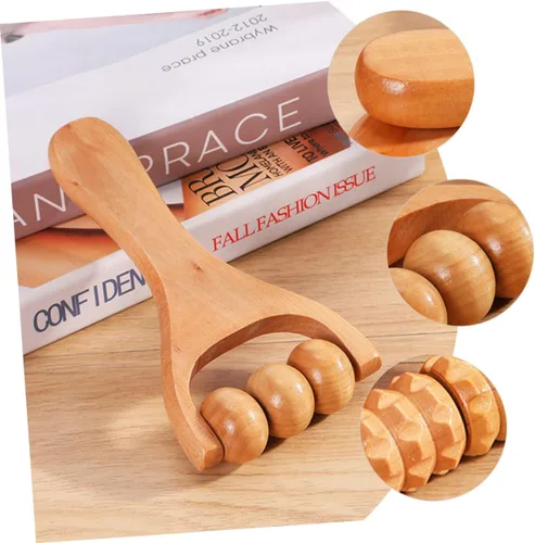 Miniatura 4 de 1 Unidades Rodillo Facial Cuerpo Er Auto Pierna Brazo Alivio de la Mano Pie Ers Masaje Masaje de Tejidos Masaje Mujeres Cuello Cara DIY Madera