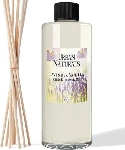 Miniatura 68 de Urban Naturals Recambio de aceite difusor de varillas ámbar y lavanda, lavanda relajante, ámbar cálido, aroma calmante para habitación, 4 onzas +
