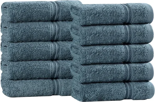 Miniatura 112 de Superior - Juego de 8 toallas de mano de algodón egipcio, toallas básicas de secado rápido, toallas pequeñas absorbentes, faciales, spa, cocina