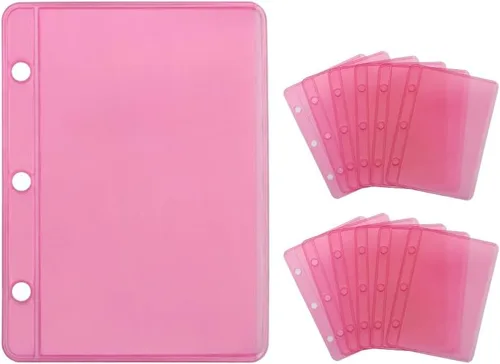 Miniatura 10 de NatSumeBasics 12 mini bolsillos negros para carpetas A9 sin cremallera, insertos para carpetas, sobres de presupuesto en efectivo, protector