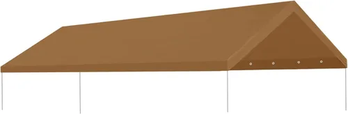 Cubierta de toldo de repuesto para cochera de 10 x 20 pies, tela de polietileno para tienda de campaña, refugio de garaje, cubierta de lona superior