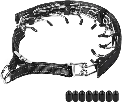 Miniatura 17 de Collares de púas para perros, collar de perro sin tirones, collar de entrenamiento para perros grandes, medianos y pequeños, de acero inoxidable