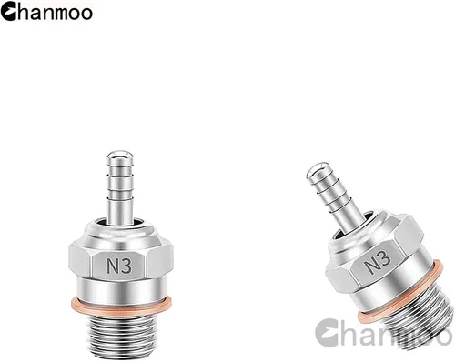 Miniatura 9 de 2 piezas 70117H Hot Glow Plugs No.3 N3 N4#3 #4 Spark Nitro Engine Parts Reemplazan OS para Traxxas Losi HPI Redcat HSP Himoto RC Car Truck Buggy (N3)