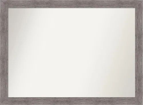 Miniatura 54 de Amanti Art Espejo de baño gris para sobre el fregadero, 31 x 48 pulgadas, espejo de tocador rectangular estrecho de color gris, marco de madera