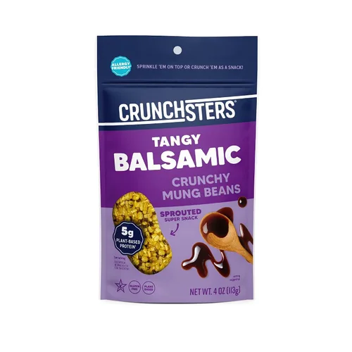 Miniatura 3 de Crunchsters Frijoles mungos germinados, proteína a base de plantas, superbocadillo y aderezo para ensalada, sin gluten, sin nueces, vegano, 0.18