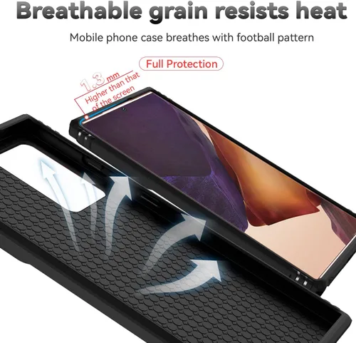 Miniatura 9 de Funda para Samsung Galaxy Note 20 Ultra con cubierta para lente de cámara, protector de pantalla HD, prueba de caídas de grado militar, soporte