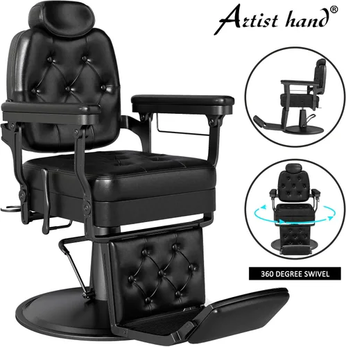 Miniatura 6 de Artist hand Silla de peluquero para estilista, Silla de salón reclinable hidráulica multiusos, Sillas de peluquería de servicio pesado, Barbería