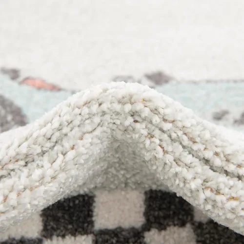 Miniatura 5 de Unique Loom Whimsy Collection - Alfombra rectangular de 2 pies 2 pulgadas x 2 pies 11 pulgadas, gris/negro