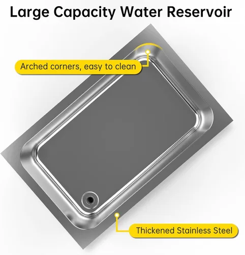 Miniatura 7 de Valgus Calentador de alimentos comercial de acero inoxidable Bain Marie, 2 ollas redondas, calentador de sopa eléctrico con tapa y grifo