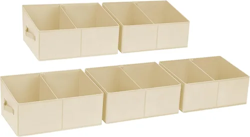 Miniatura 30 de DIMJ Contenedores de almacenamiento trapezoidales para ropa, 4 paquetes organizadores de armario y cestas de almacenamiento, cestas plegables