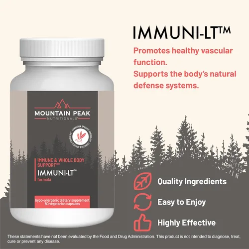 Miniatura 2 de Mountain Peak Nutritionals Immuni-LT - Suplemento de apoyo para el sistema inmunológico y todo el cuerpo, refuerzo inmunológico lleno de energía