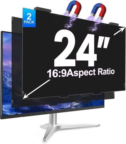 Miniatura 18 de [Paquete de 2] Pantalla de privacidad HD para computadora de 24 pulgadas, pantalla de privacidad mejorada para pantalla ancha 16:9 extraíble