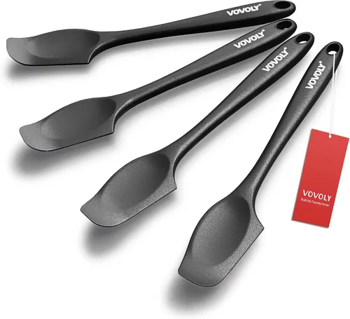 Miniatura 10 de Mini espátulas de silicona, espátula pequeña curvada con cuenco poco profundo para cocina, raspador de tarro sin costuras para cocinar hornear